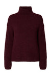 Gabriella Ls Knit High Neck Fig Melange