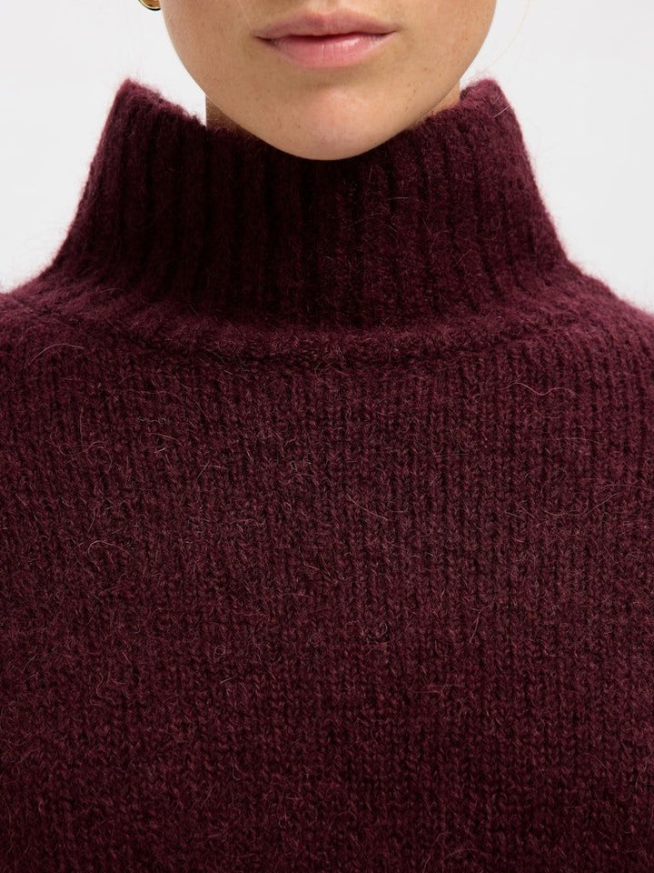 Gabriella Ls Knit High Neck Fig Melange | Genser | Smuk - Dameklær på nett