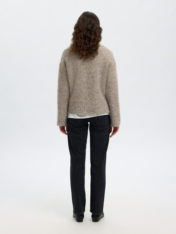 Gabriella Ls Knit High Neck Steel Gray Melange | Genser | Smuk - Dameklær på nett