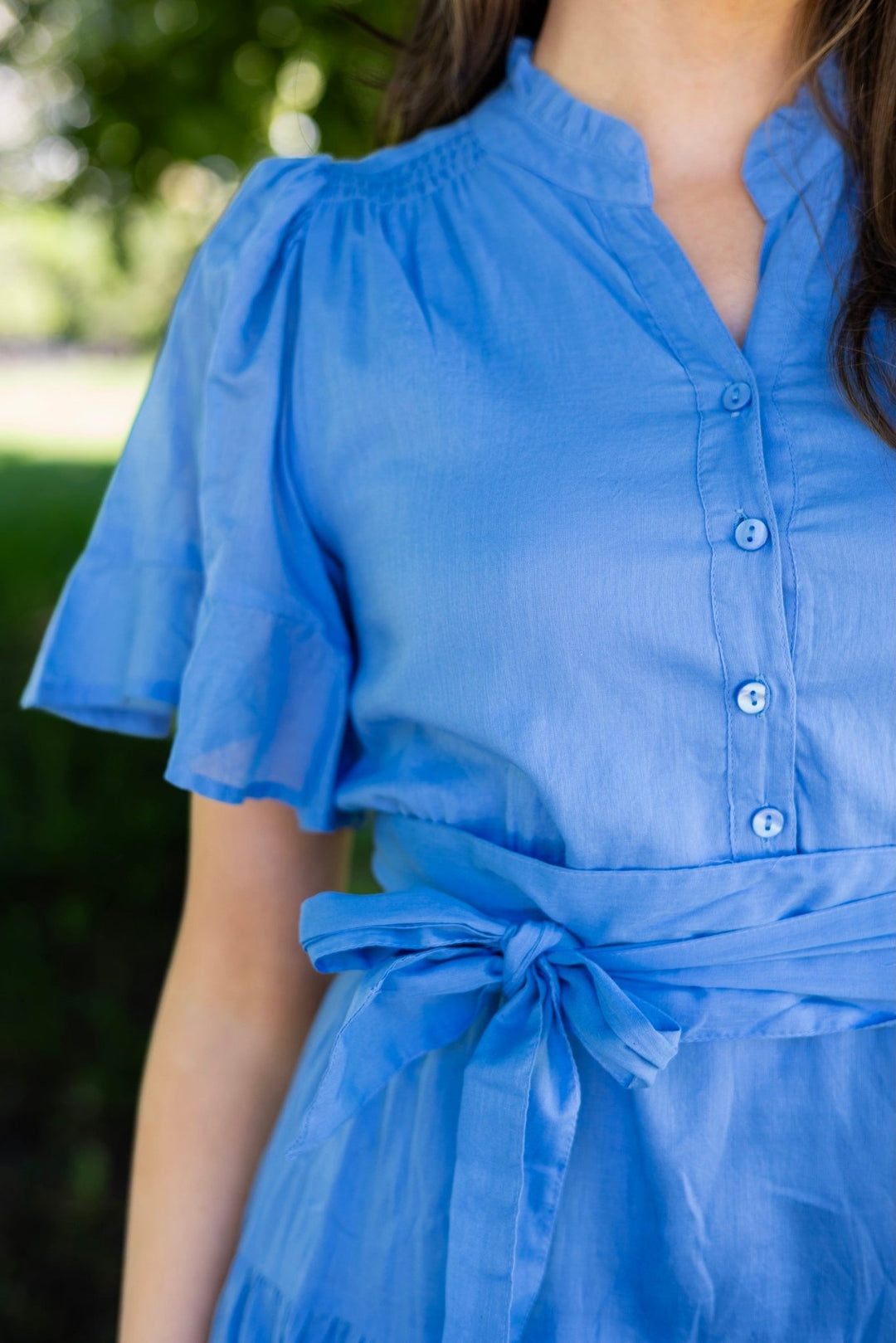 Gaia Dress Blue Voille | Kjoler | Smuk - Dameklær på nett