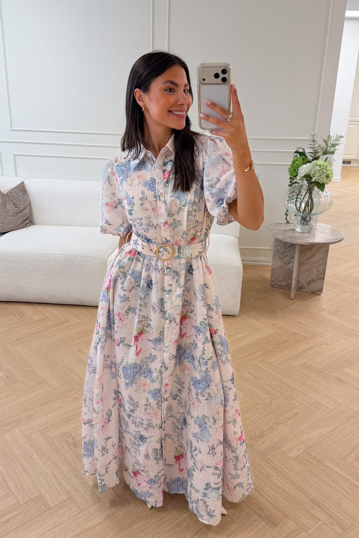 Gaia Maxi Dress Pink | Kjoler | Smuk