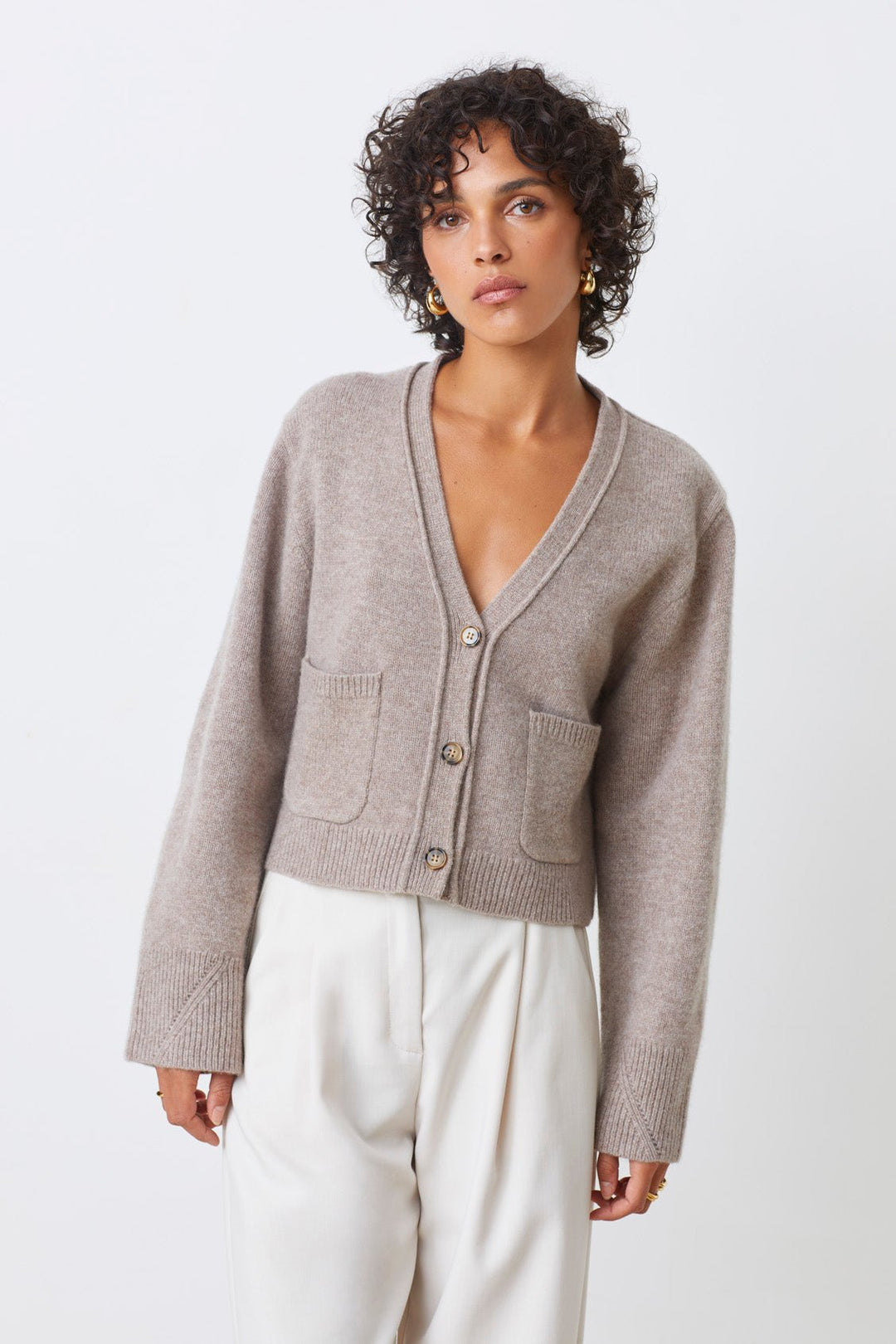 Galiega Cardigan Taupe | Genser | Smuk - Dameklær på nett