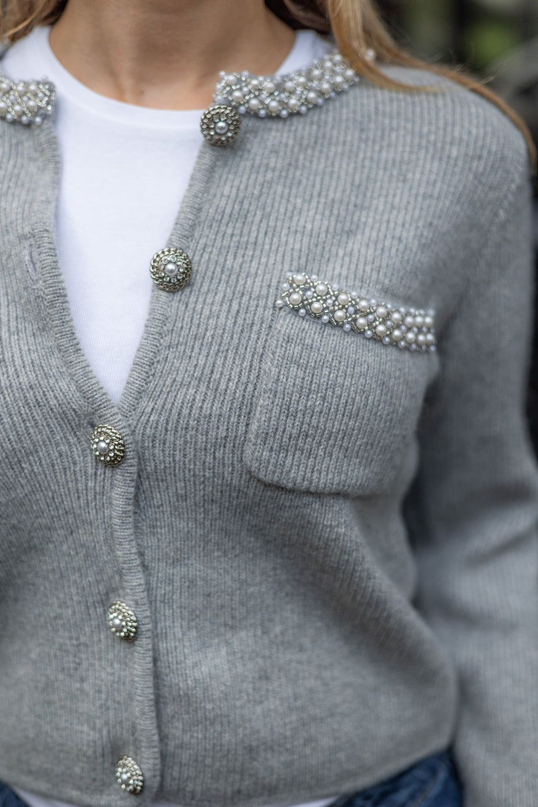 Garvi Cardigan Gris Chine | Genser | Smuk - Dameklær på nett