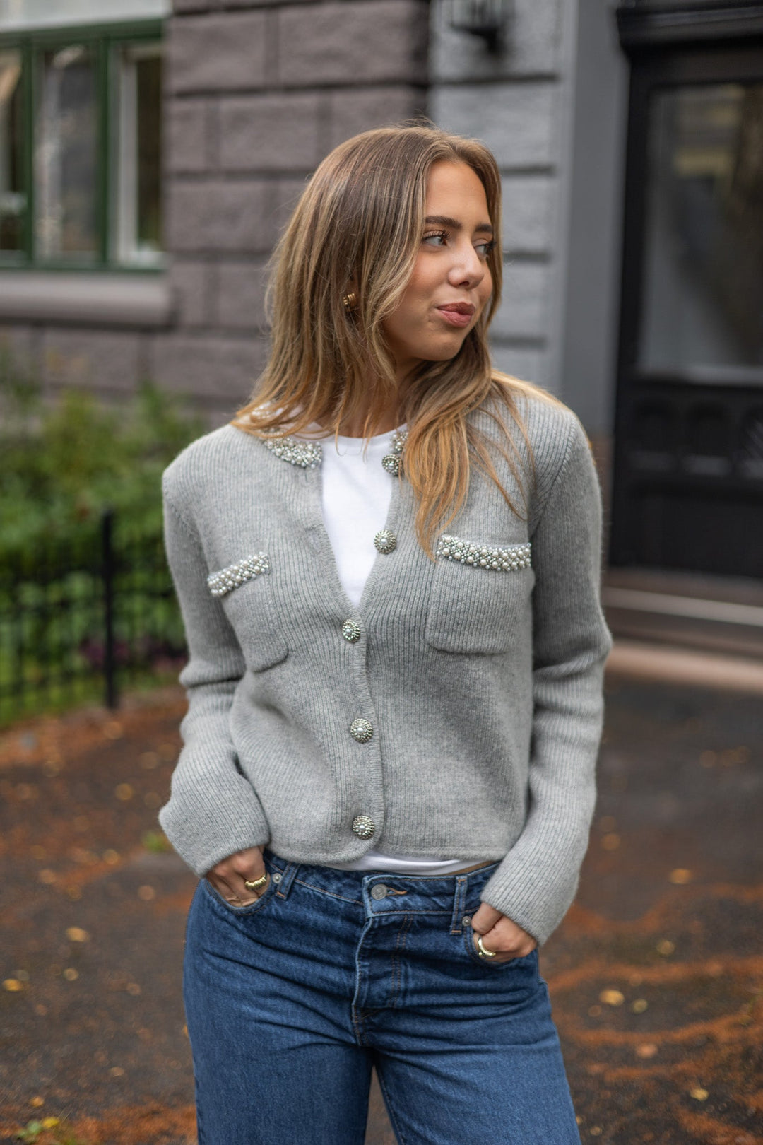 Garvi Cardigan Gris Chine | Genser | Smuk - Dameklær på nett