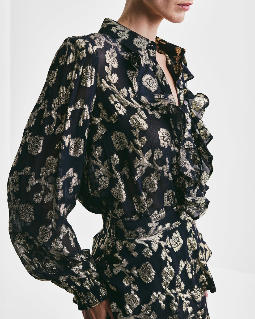 Georgette Blouse Anthracite | Skjorter og bluser | Smuk - Dameklær på nett