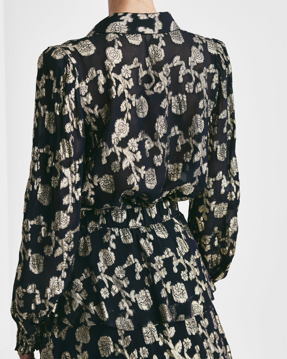 Georgette Blouse Anthracite | Skjorter og bluser | Smuk - Dameklær på nett