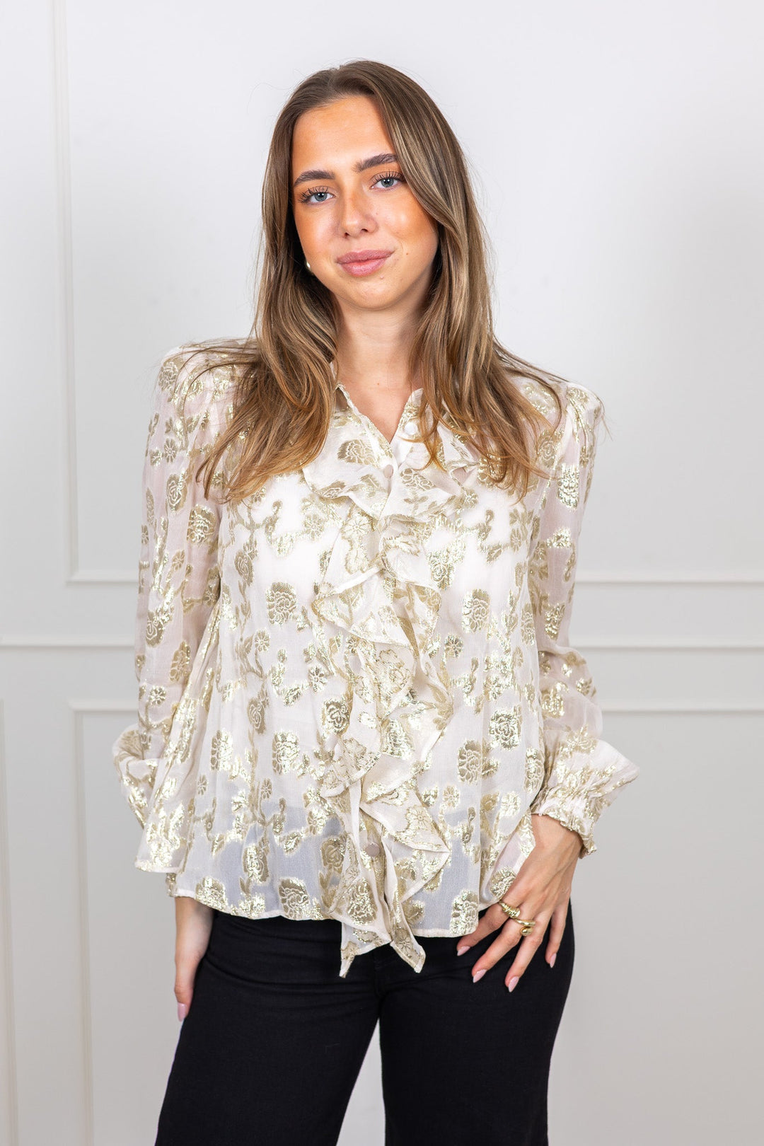Georgette Blouse Off White | Skjorter og bluser | Smuk - Dameklær på nett
