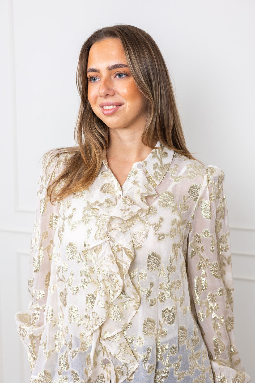 Georgette Blouse Off White | Skjorter og bluser | Smuk - Dameklær på nett