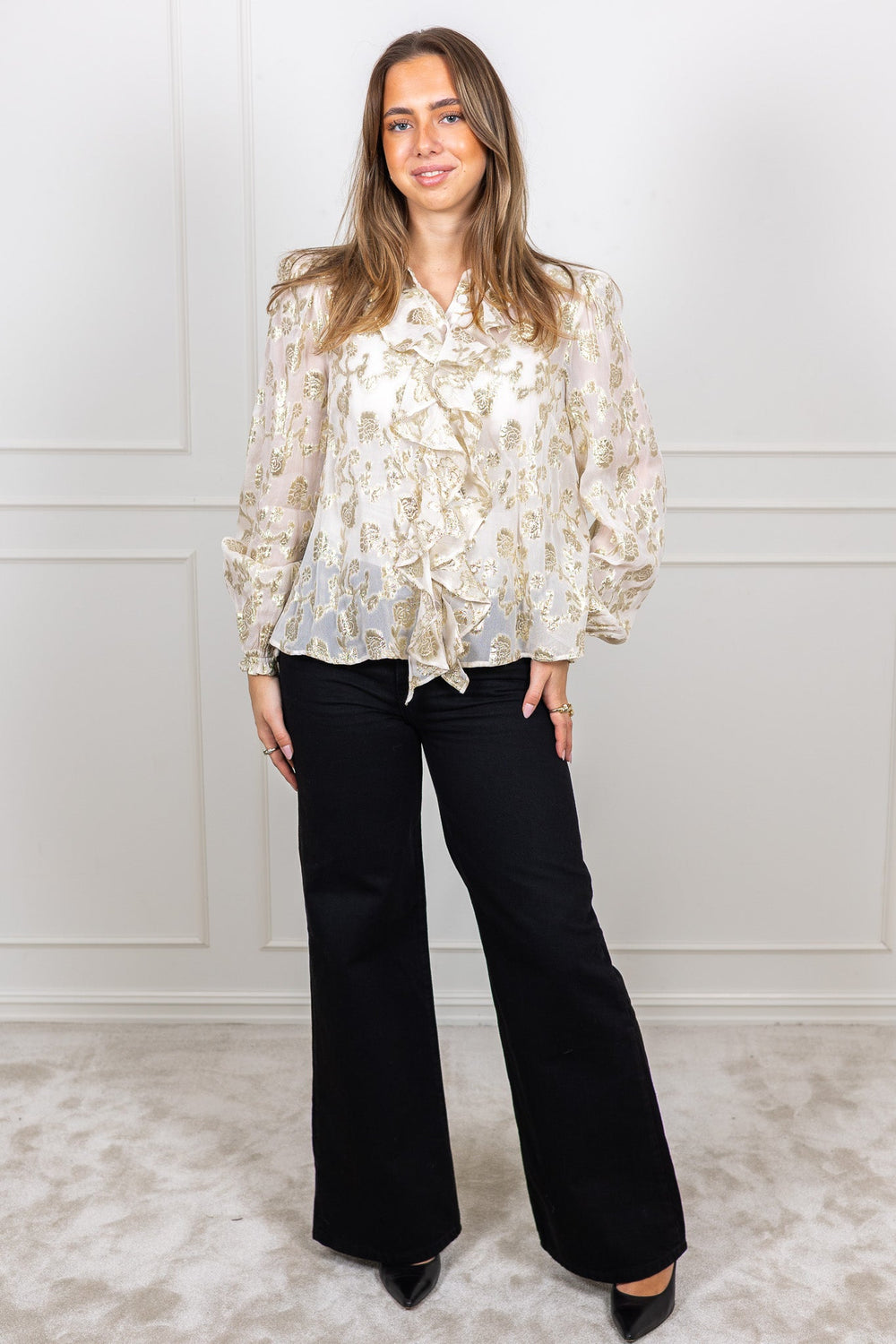 Georgette Blouse Off White | Skjorter og bluser | Smuk - Dameklær på nett