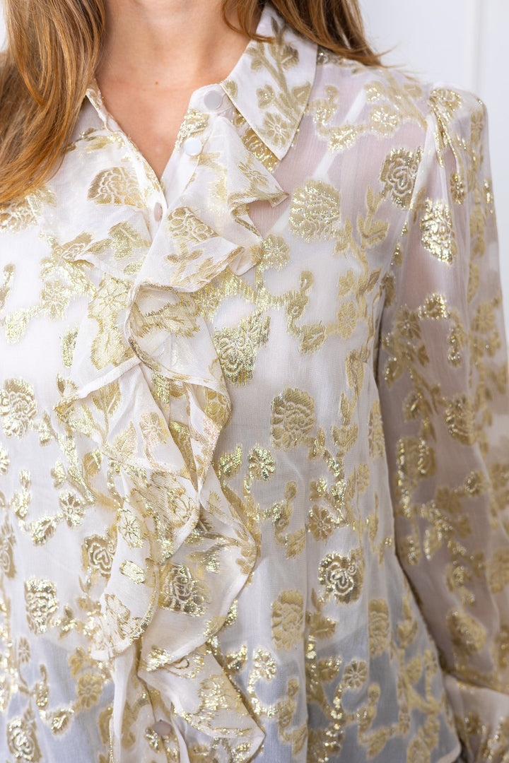Georgette Blouse Off White | Skjorter og bluser | Smuk - Dameklær på nett