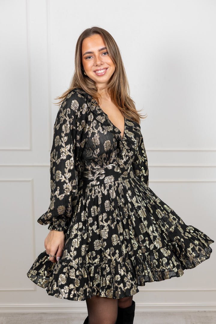 Georgette Mini Dress Anthracite | Kjoler | Smuk - Dameklær på nett