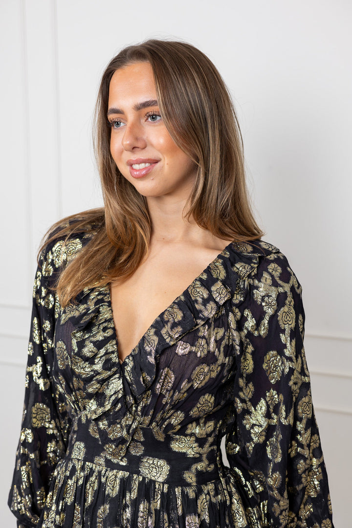Georgette Mini Dress Anthracite | Kjoler | Smuk - Dameklær på nett