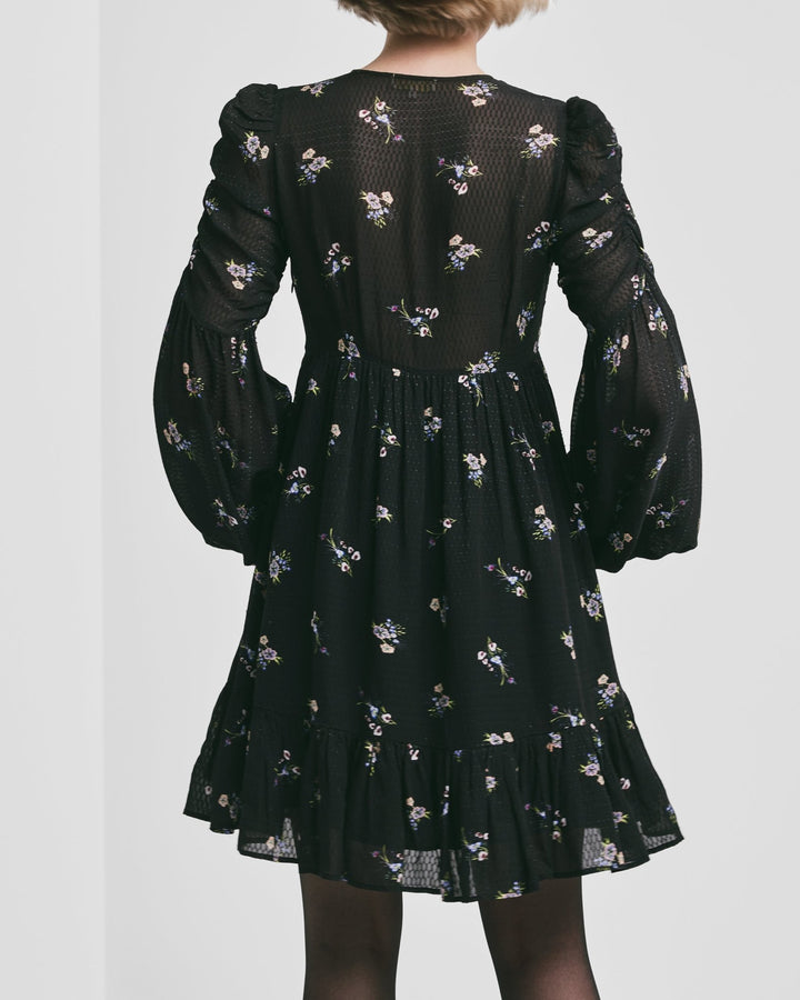 Georgette Mini Dress Flower Field | Kjoler | Smuk