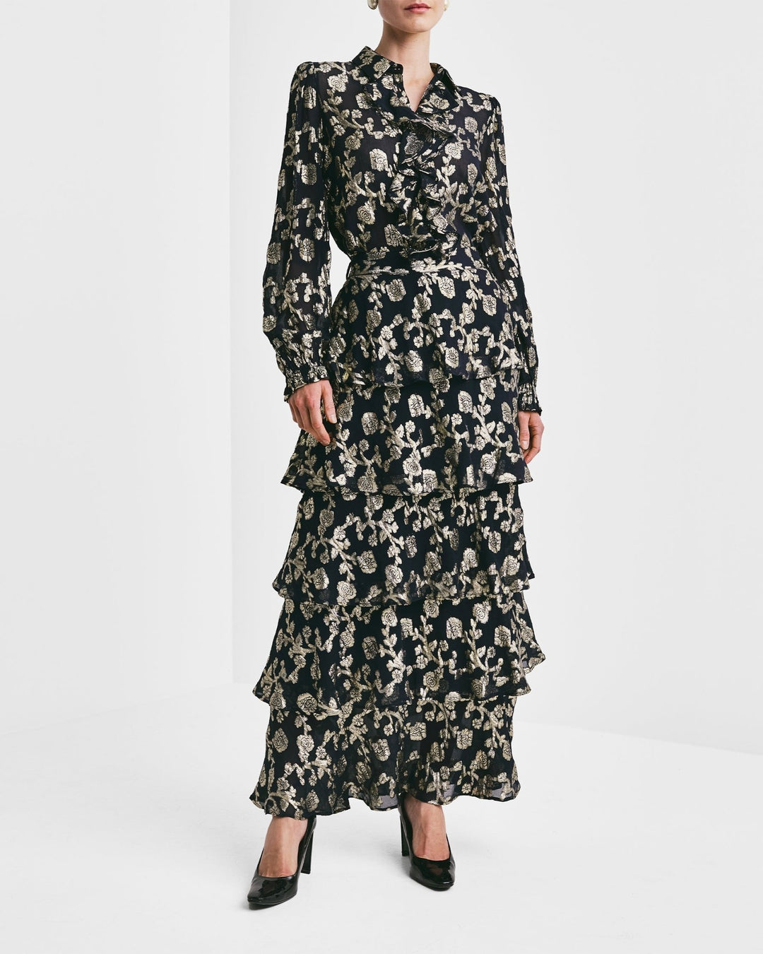 Georgette Skirt Anthracite | Skjørt | Smuk - Dameklær på nett