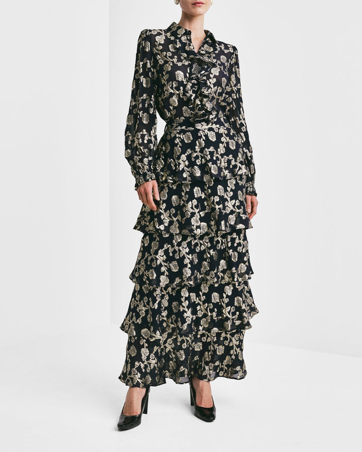Georgette Skirt Anthracite | Skjørt | Smuk - Dameklær på nett