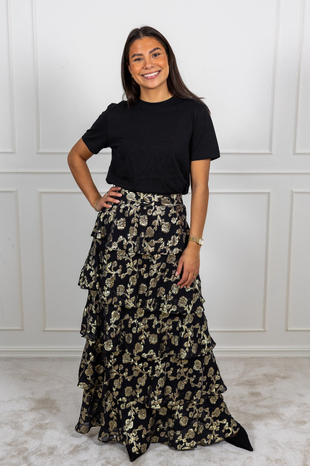 Georgette Skirt Anthracite | Skjørt | Smuk - Dameklær på nett