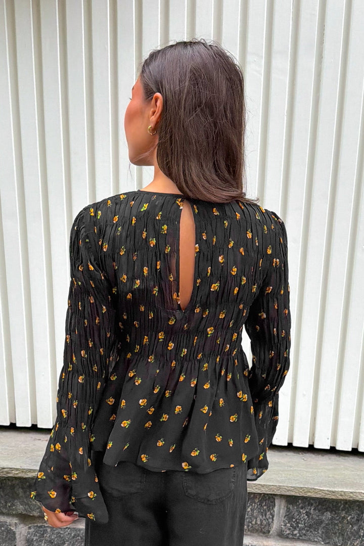 Georgette Smocking Top Flower Buds | Topper | Smuk