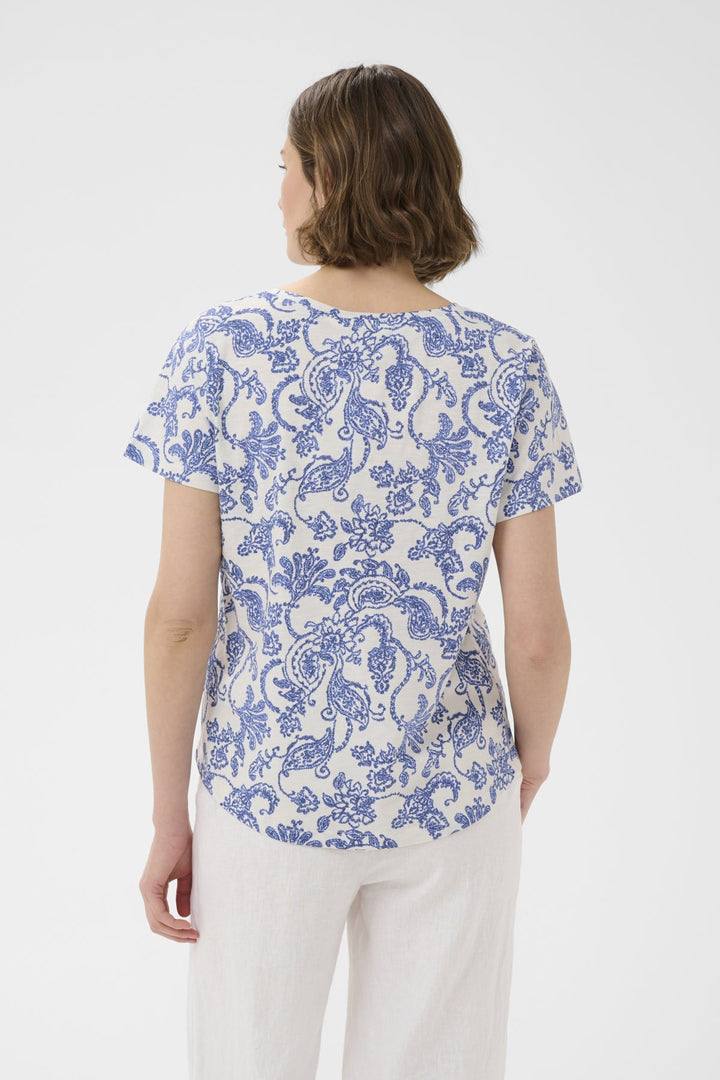 Gesinas T-Shirt Blue Dot Paisley Print | Topper | Smuk