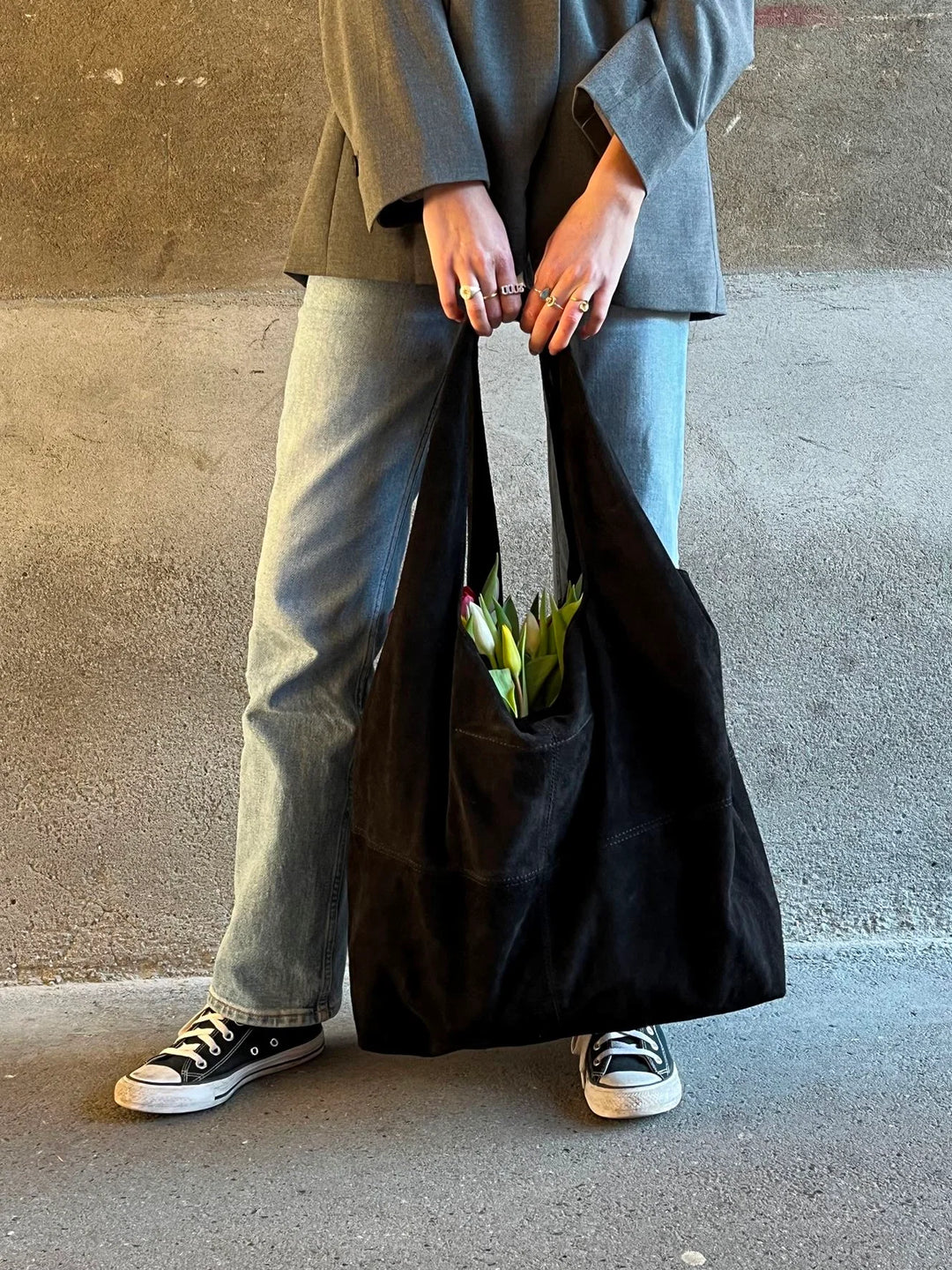 Suede Dalliea Bag Black