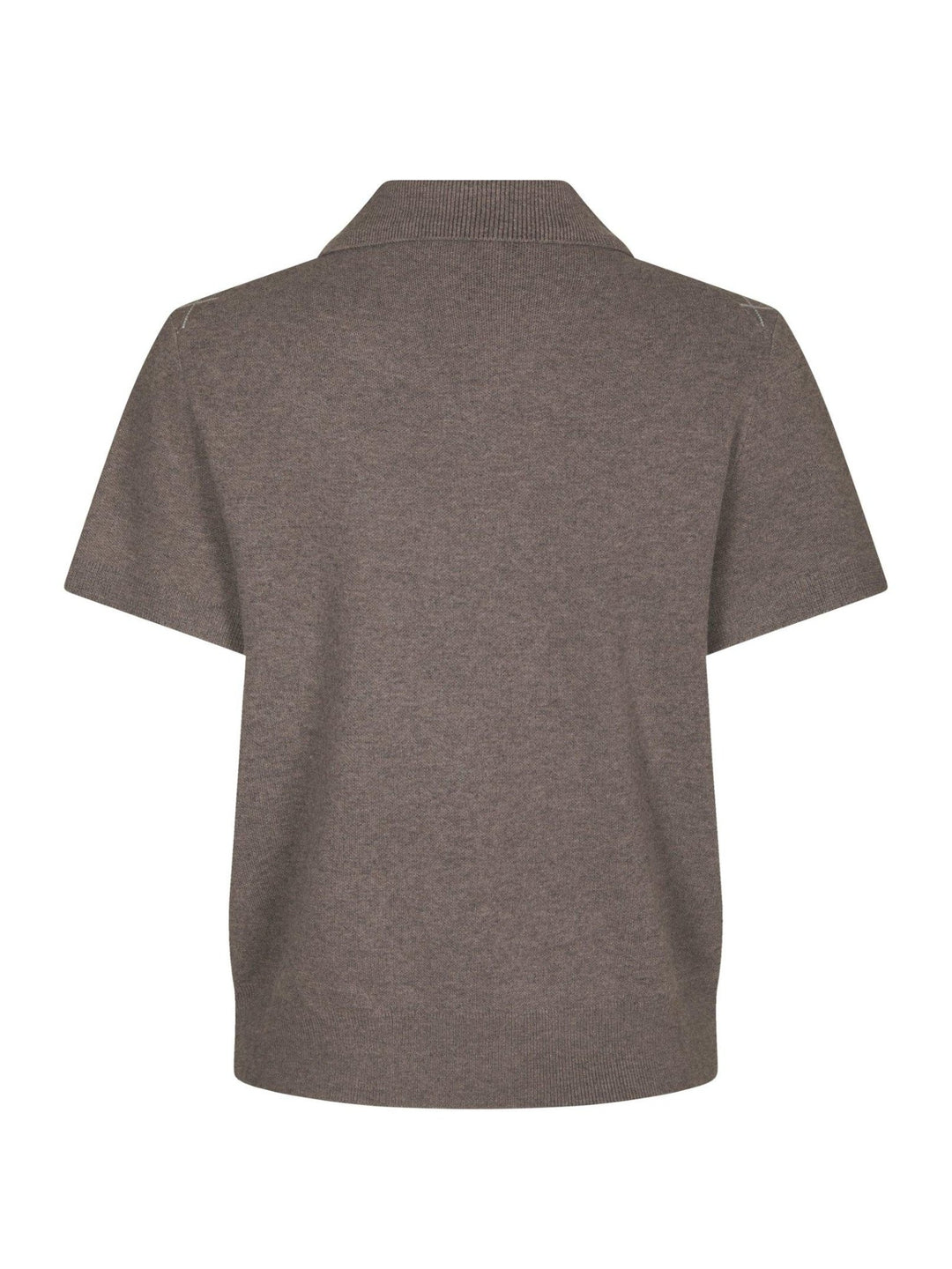Gia Check Knit Blouse Dark Taupe | Genser | Smuk