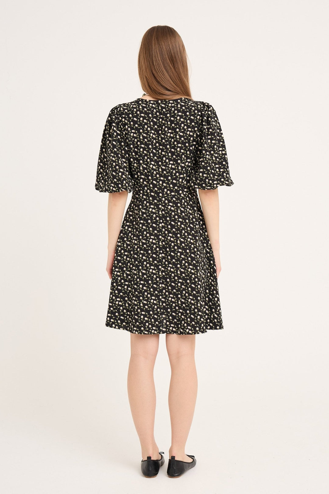 Gino 3/4 Dress Black/Green/Off White | Kjoler | Smuk - Dameklær på nett