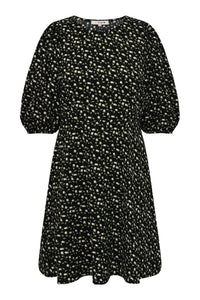 Gino 3/4 Dress Black/Green/Off White