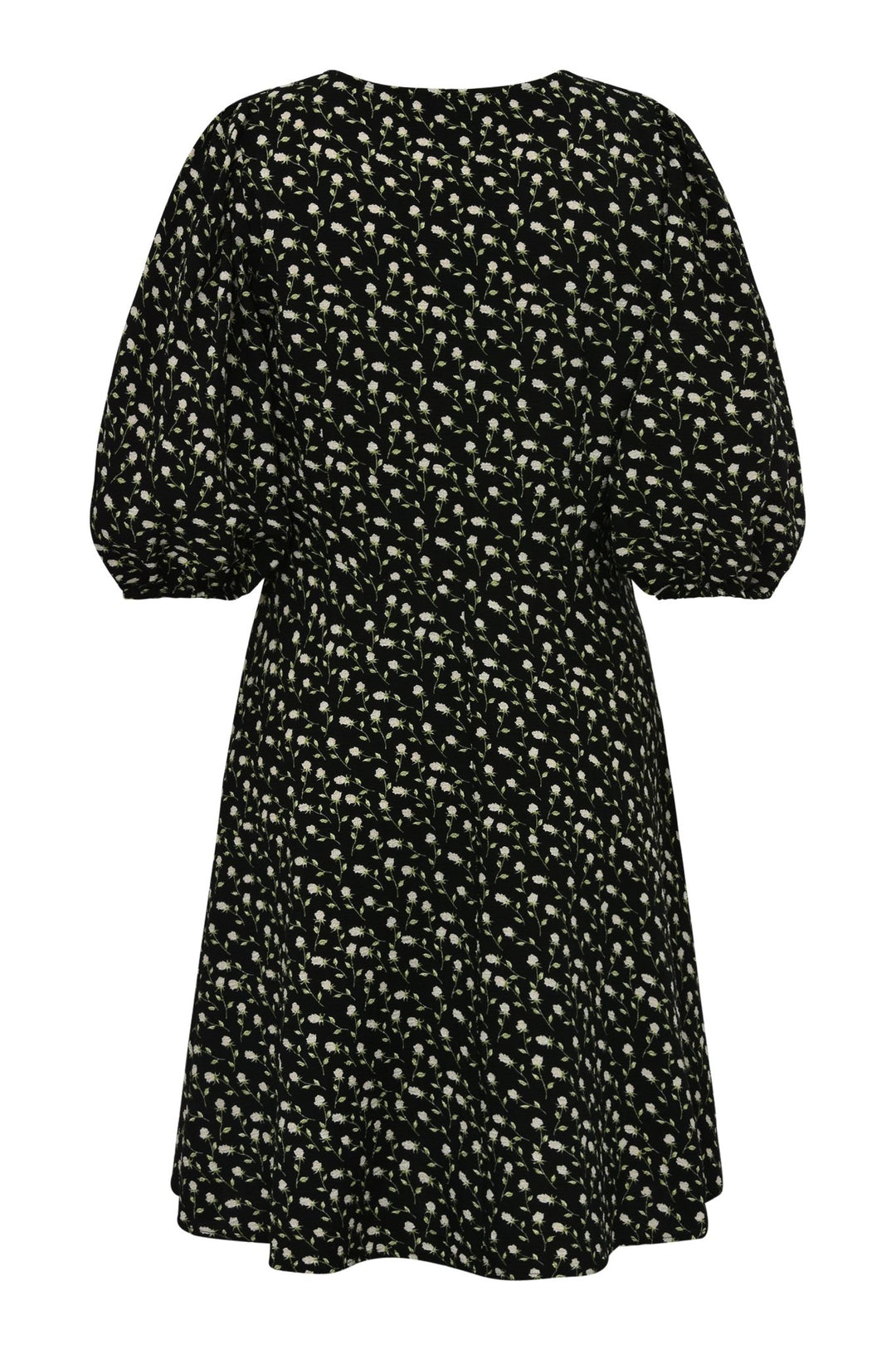 Gino 3/4 Dress Black/Green/Off White | Kjoler | Smuk - Dameklær på nett