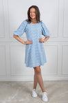 Gino 3/4 Dress Blue/White