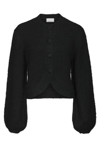 Gio Fluffy Knit Cardigan Black