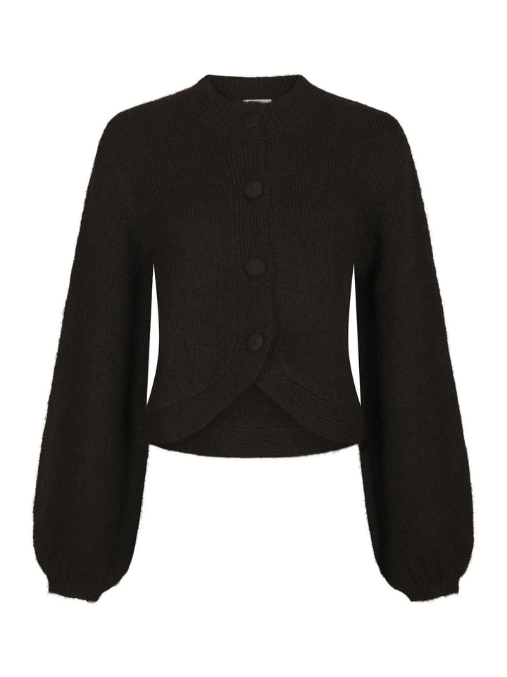 Gio Fluffy Knit Cardigan Dark Brown | Genser | Smuk