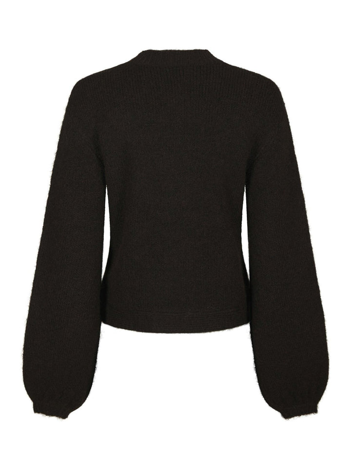 Gio Fluffy Knit Cardigan Dark Brown | Genser | Smuk