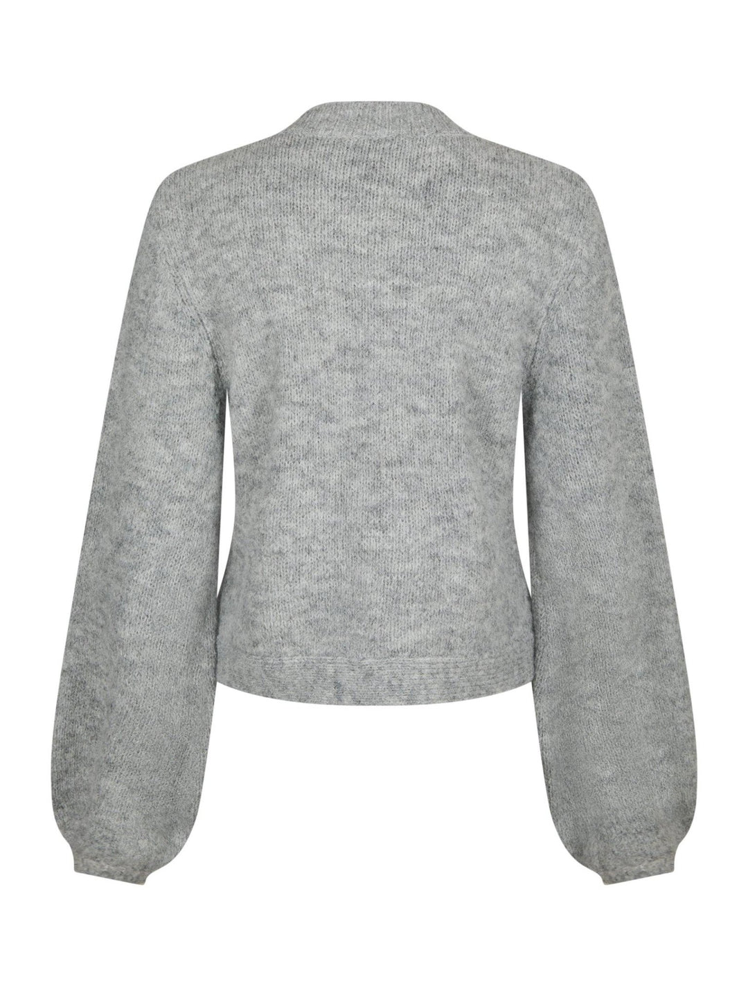 Gio Fluffy Knit Cardigan Grey Melange | Genser | Smuk