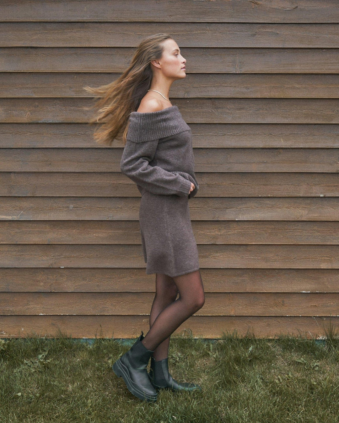 Gisa Knit Skirt Brown Melange | Genser | Smuk - Dameklær på nett