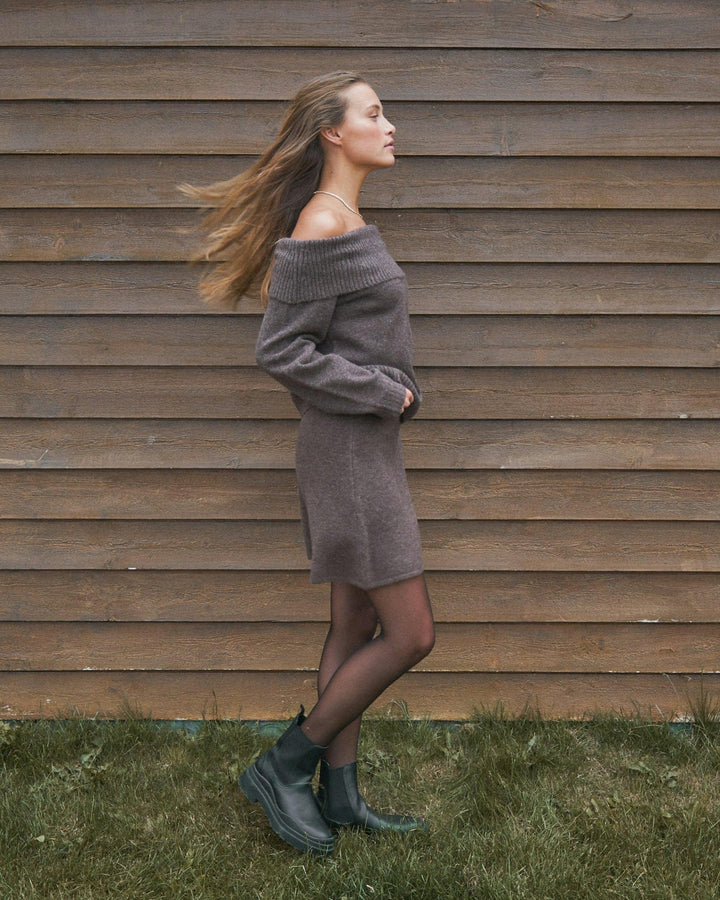 Gisa Knit Skirt Brown Melange | Genser | Smuk - Dameklær på nett