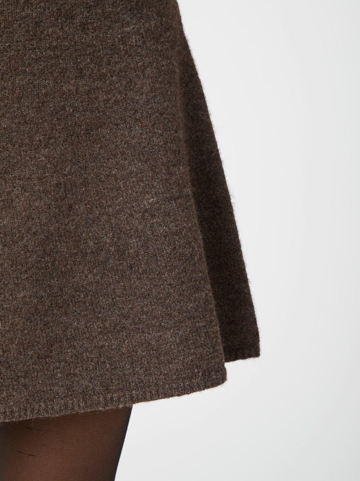 Gisa Knit Skirt Brown Melange | Genser | Smuk - Dameklær på nett