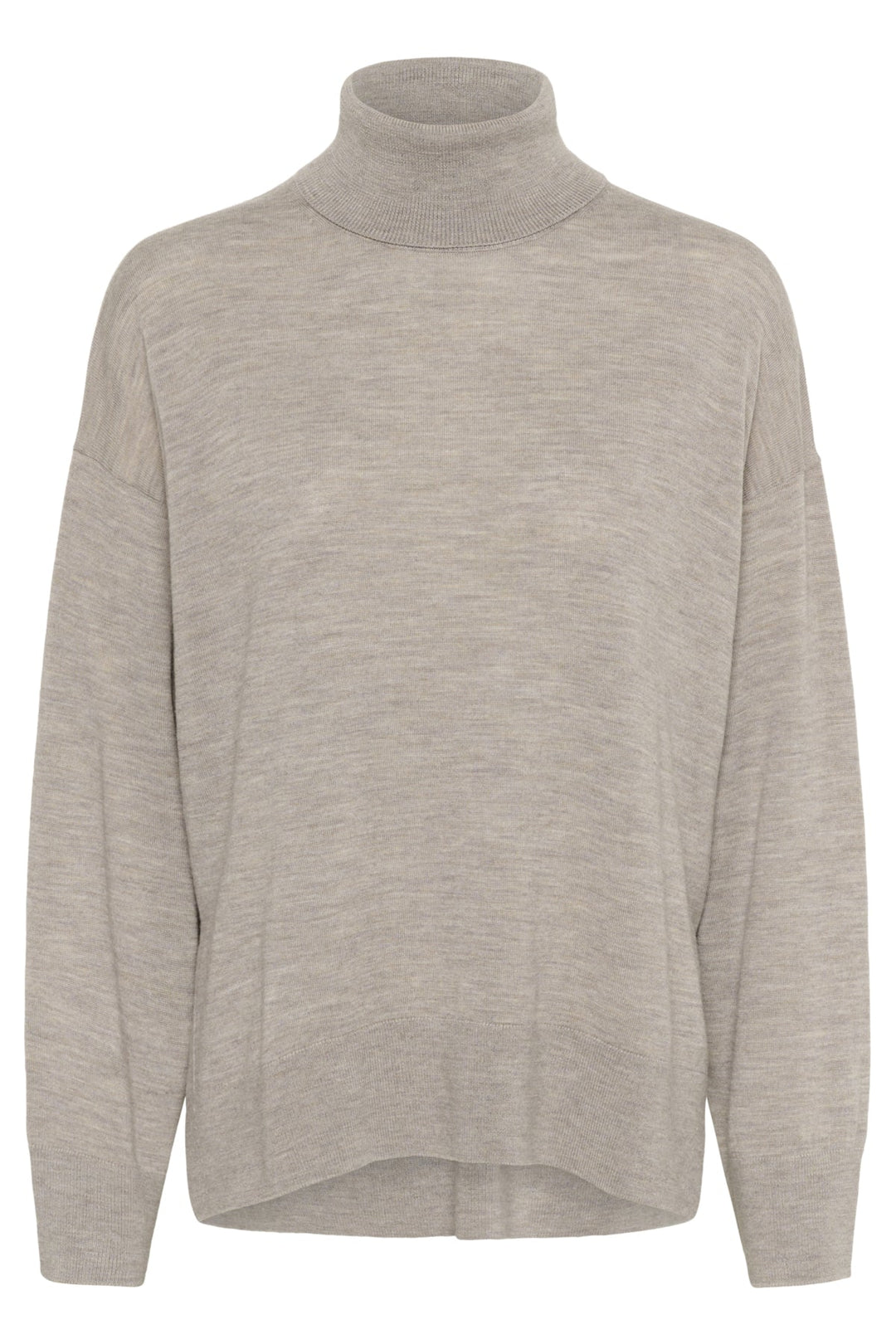 Gitoiw Turtleneck Sandy Grey Melange | Genser | Smuk - Dameklær på nett