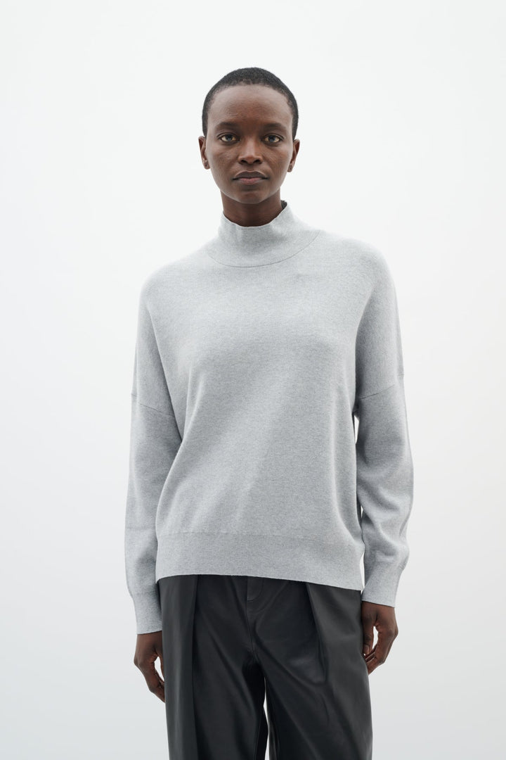 Gitoiw Turtleneck Sandy Grey Melange | Genser | Smuk - Dameklær på nett
