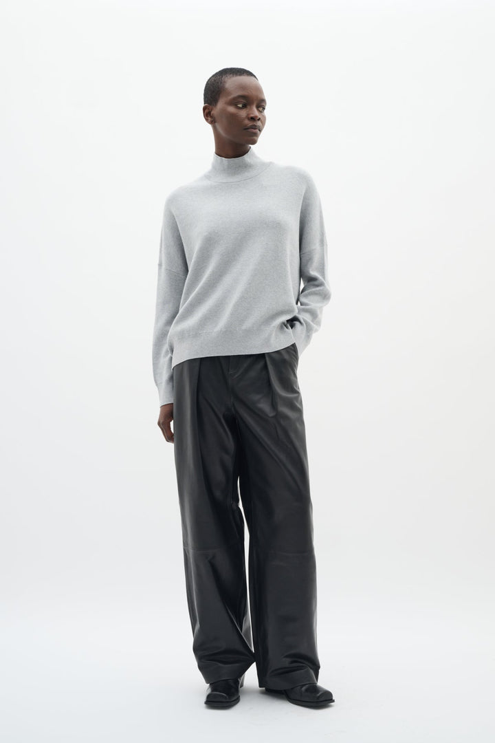 Gitoiw Turtleneck Sandy Grey Melange | Genser | Smuk - Dameklær på nett