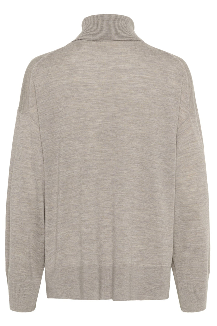 Gitoiw Turtleneck Sandy Grey Melange | Genser | Smuk - Dameklær på nett
