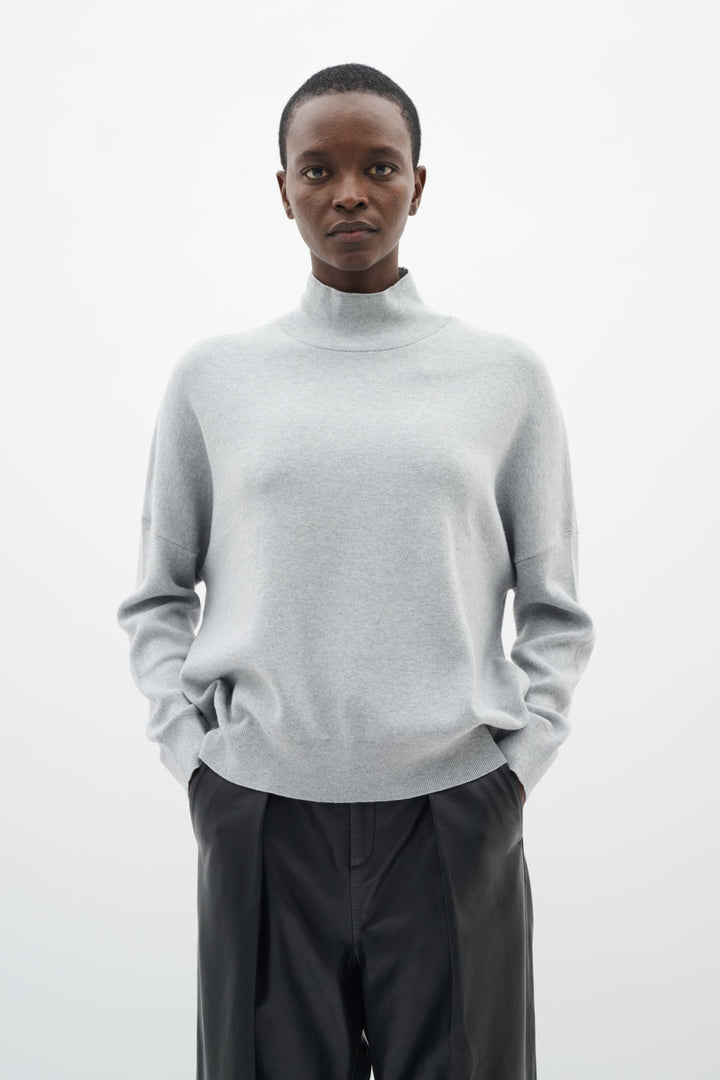 Gitoiw Turtleneck Sandy Grey Melange | Genser | Smuk - Dameklær på nett