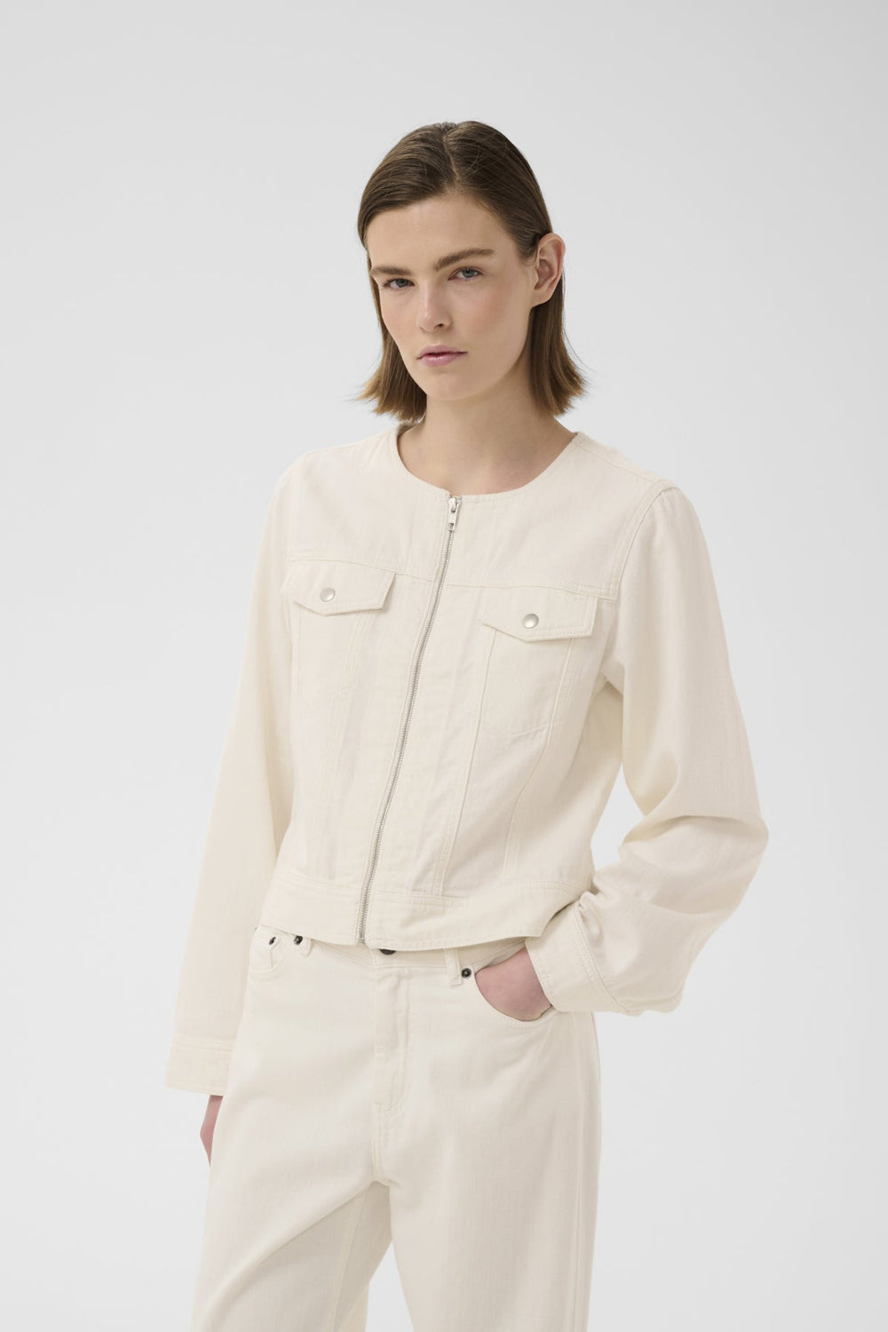 Gladysiw Jacket Ecru Melange | Yttertøy | Smuk