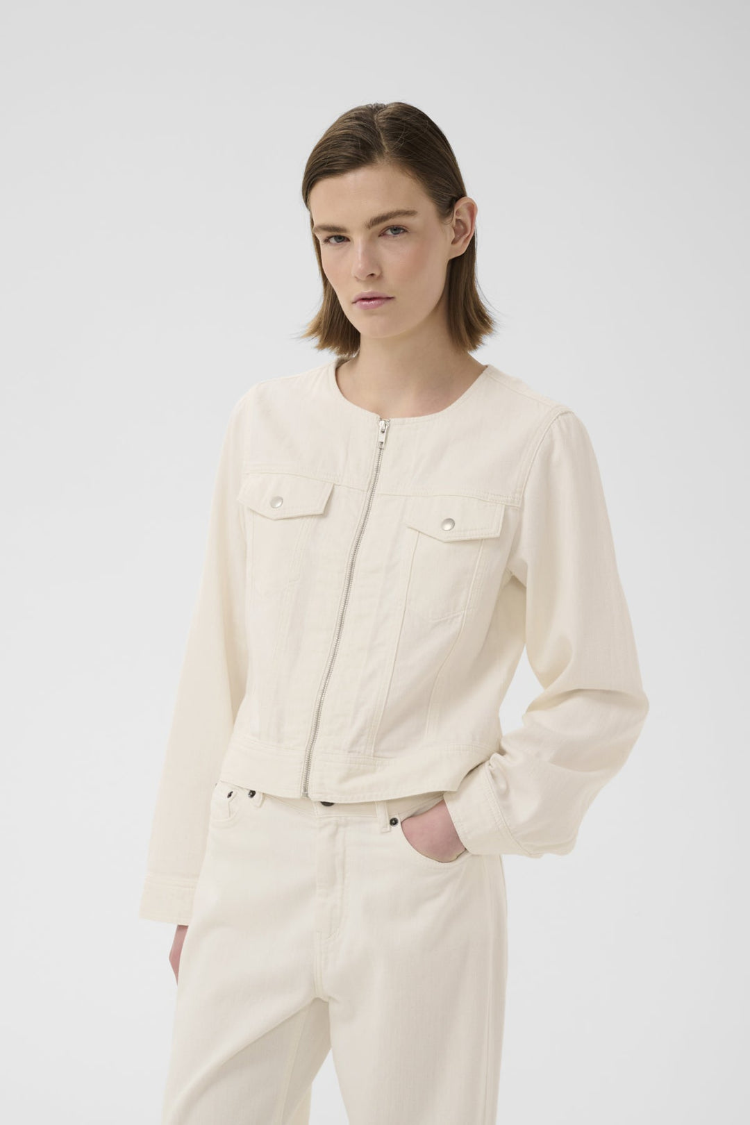 Gladysiw Jacket Ecru Melange | Yttertøy | Smuk