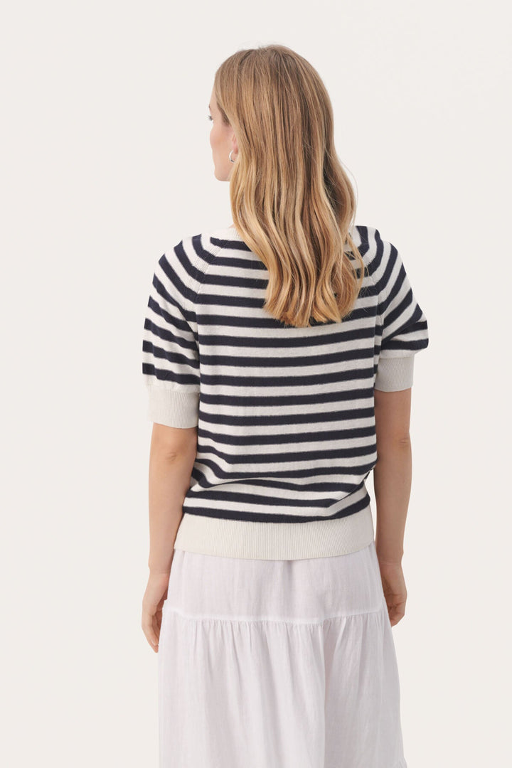 Glenniepw Pullover Dark Navy Stripe | Genser | Smuk - Dameklær på nett