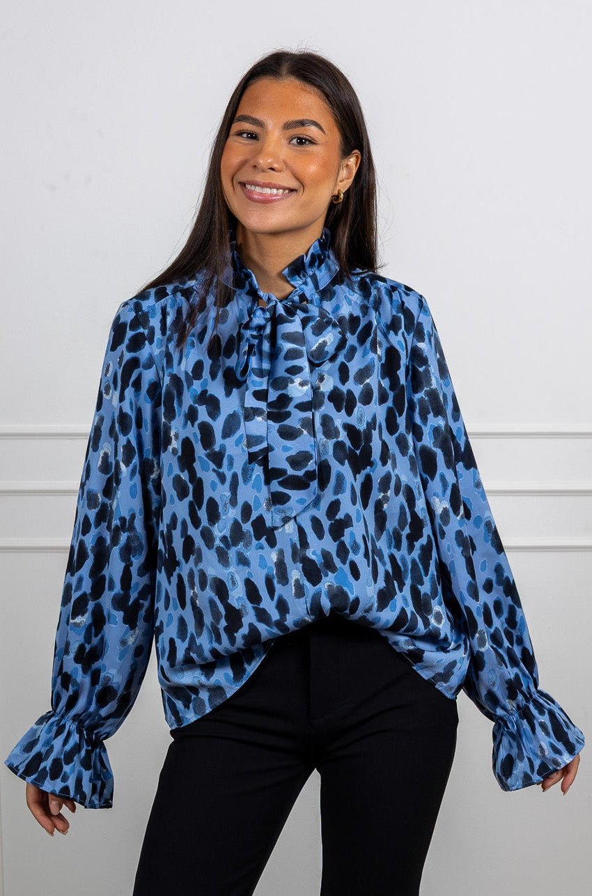 Gracieiw Printed Blouse Blue Painted Dot | Skjorter og bluser | Smuk - Dameklær på nett