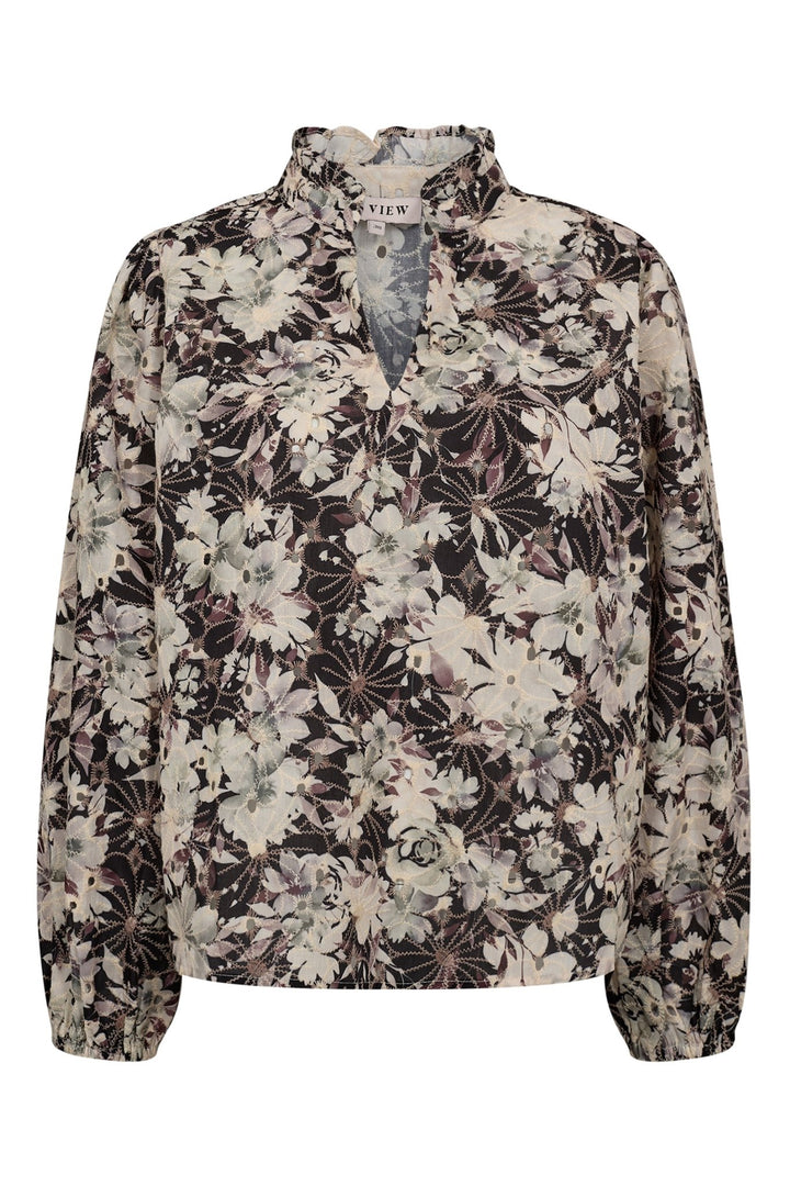 Grete Blouse Black/Off White | Skjorter og bluser | Smuk - Dameklær på nett