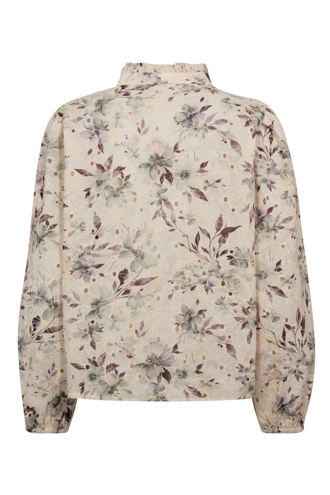 Grete Blouse Off White/Dusty Green | Skjorter og bluser | Smuk - Dameklær på nett