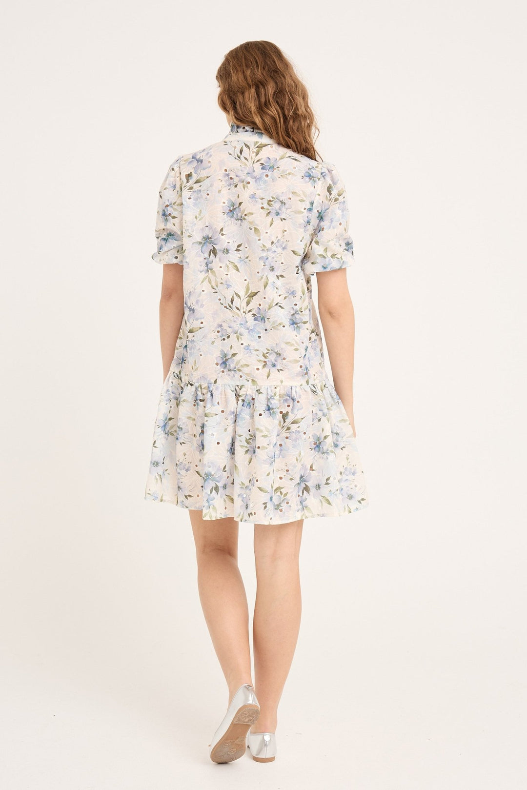Grete S/S Dress White/Blue | Kjoler | Smuk - Dameklær på nett