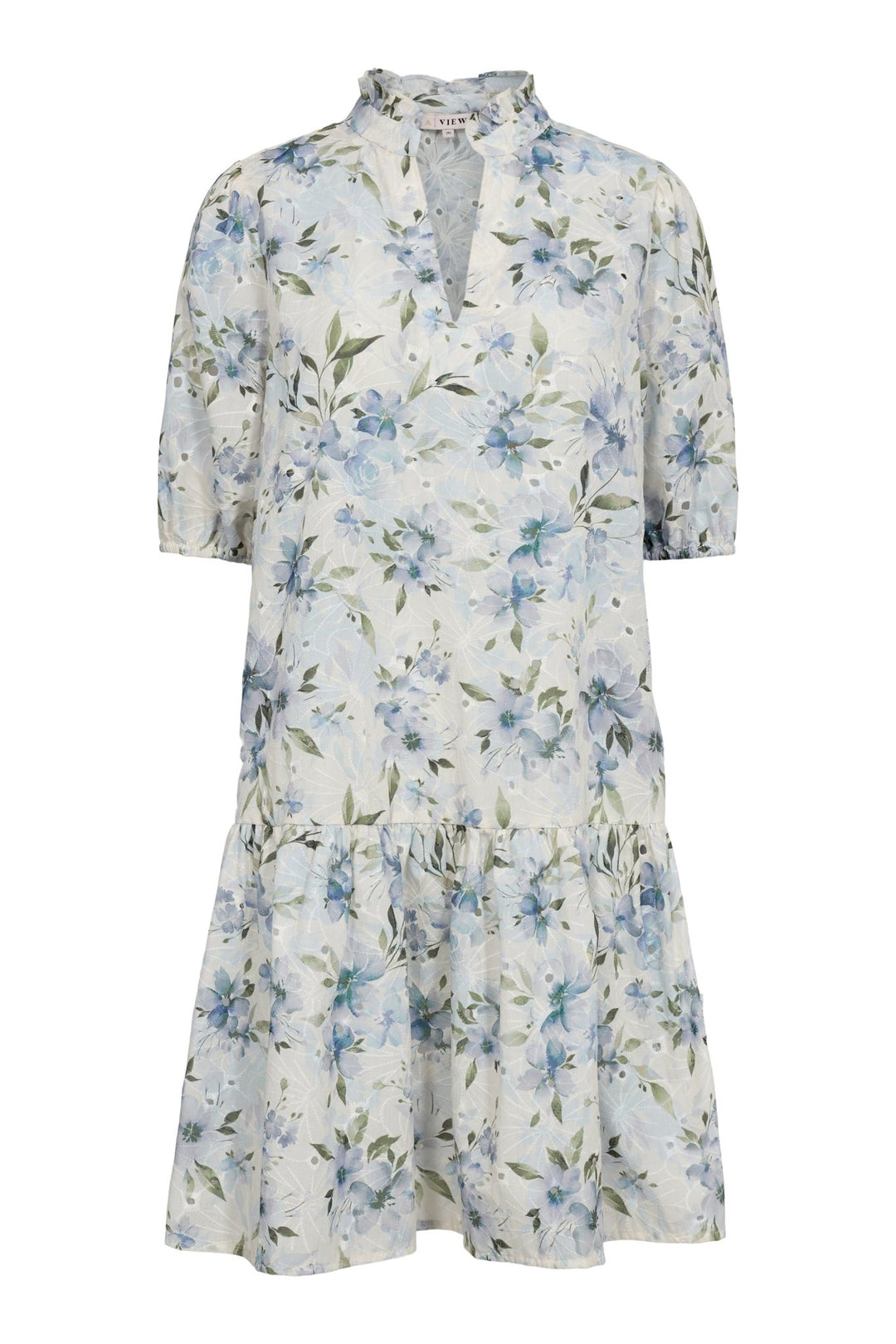 Grete S/S Dress White/Blue | Kjoler | Smuk - Dameklær på nett
