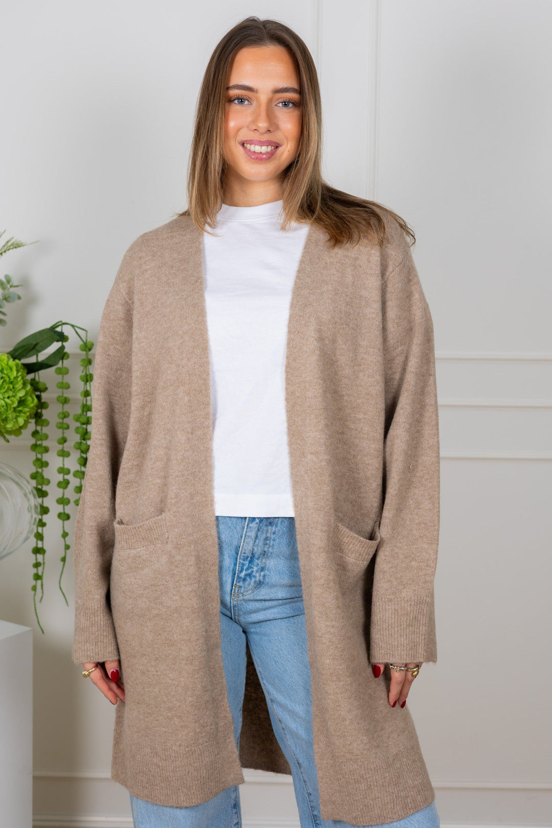 Guni Cardigan Cornstalk Melange | Genser | Smuk