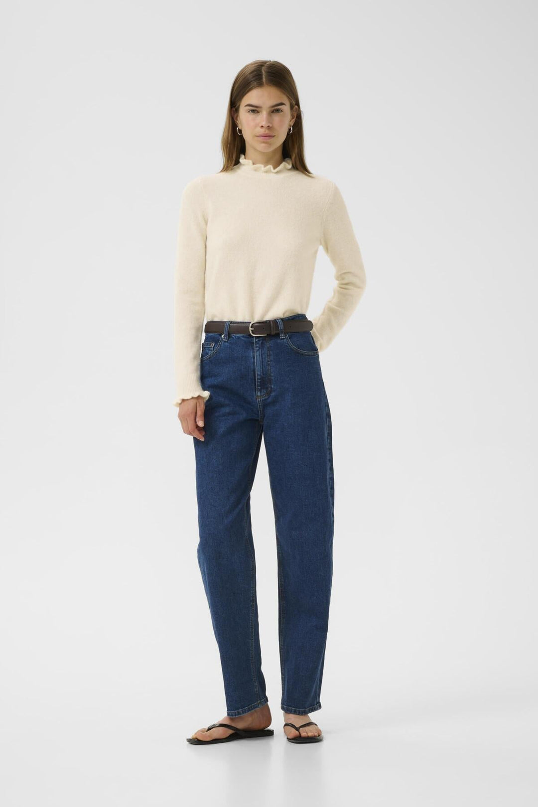 Guniiw Anaja Pullover Whisper White Melange | Genser | Smuk - Dameklær på nett